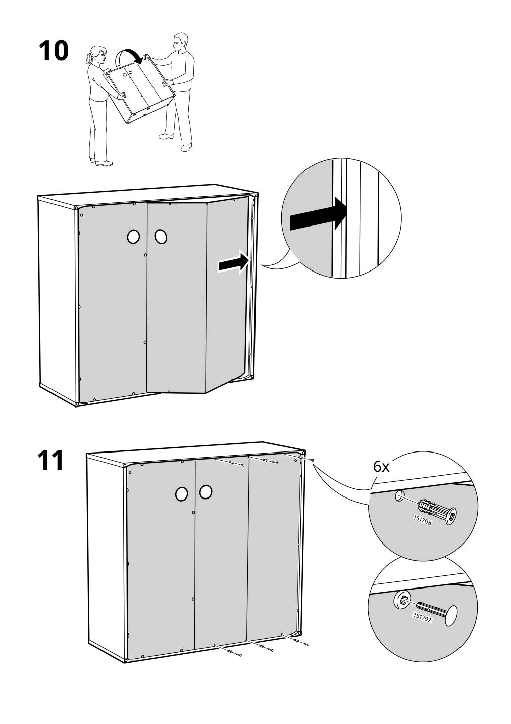 Assembly instructions for IKEA Vihals shelving unit with 4 shelves white | Page 14 - IKEA VIHALS storage combination 294.406.16