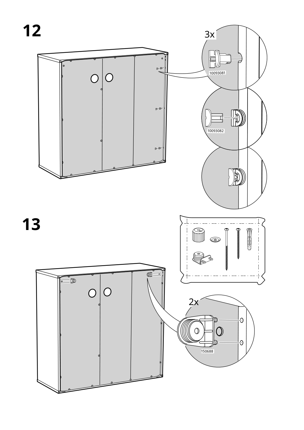 Assembly instructions for IKEA Vihals shelving unit with 4 shelves white | Page 15 - IKEA VIHALS storage combination 294.406.16