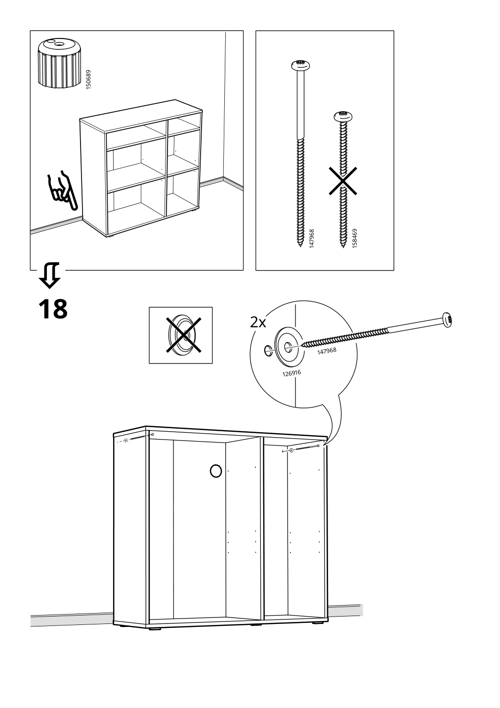 Assembly instructions for IKEA Vihals shelving unit with 4 shelves white | Page 21 - IKEA VIHALS storage combination 294.406.16