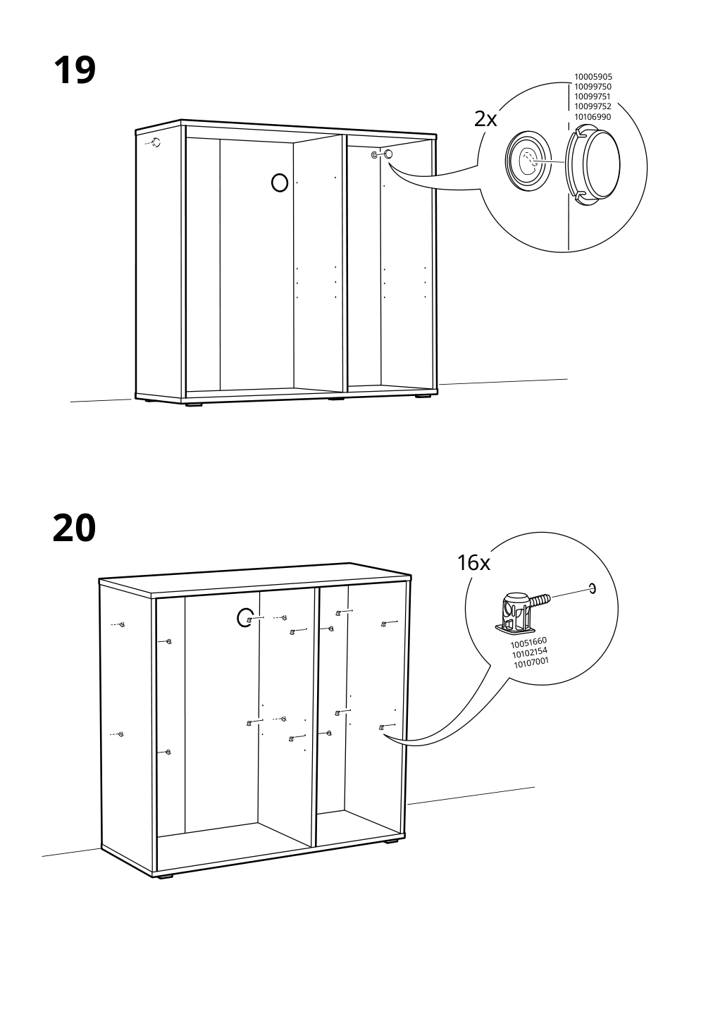 Assembly instructions for IKEA Vihals shelving unit with 4 shelves white | Page 23 - IKEA VIHALS storage combination 294.406.16