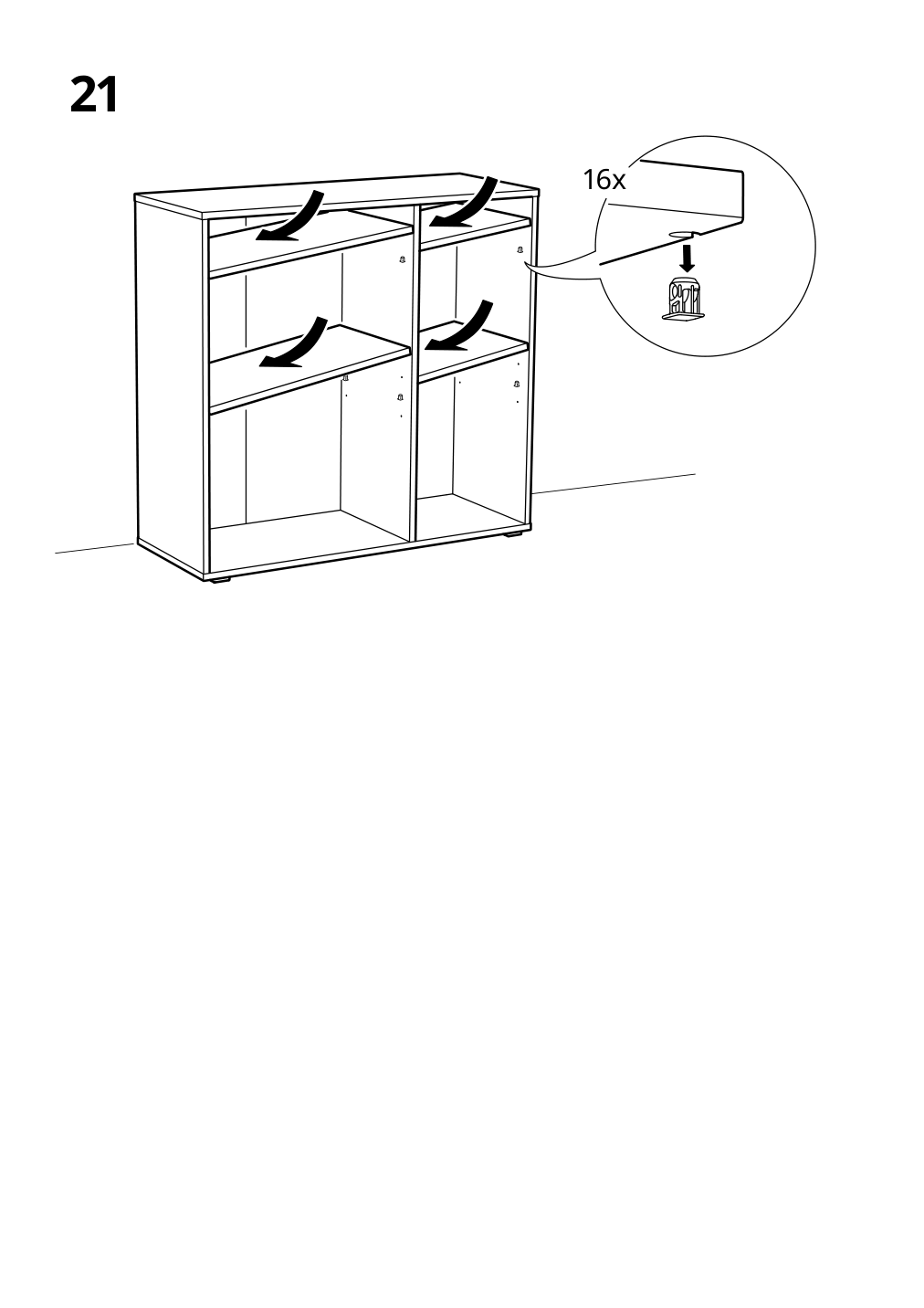 Assembly instructions for IKEA Vihals shelving unit with 4 shelves white | Page 24 - IKEA VIHALS storage combination 294.406.16