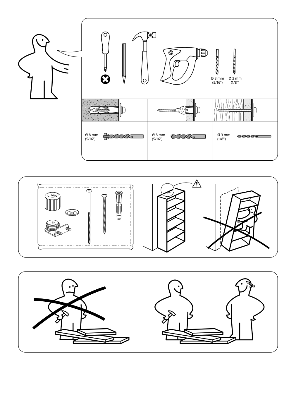 Assembly instructions for IKEA Vihals shelving unit with 4 shelves white | Page 6 - IKEA VIHALS storage combination 294.406.16