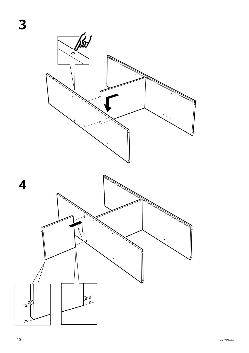 Assembly instructions for IKEA Vihals shelving unit with 6 shelves white | Page 10 - IKEA VIHALS storage combination 094.406.17