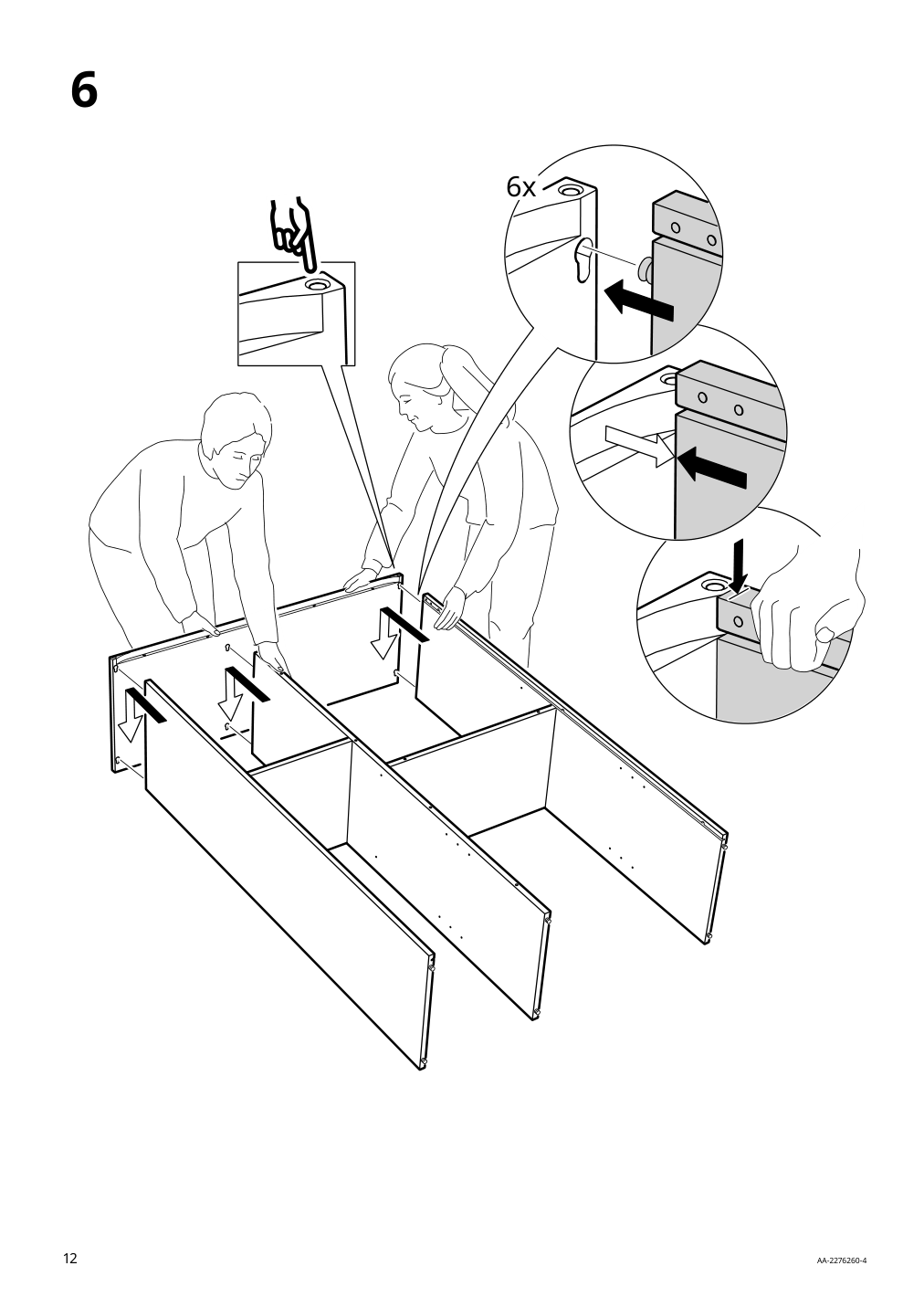 Assembly instructions for IKEA Vihals shelving unit with 6 shelves white | Page 12 - IKEA VIHALS storage combination 094.406.17