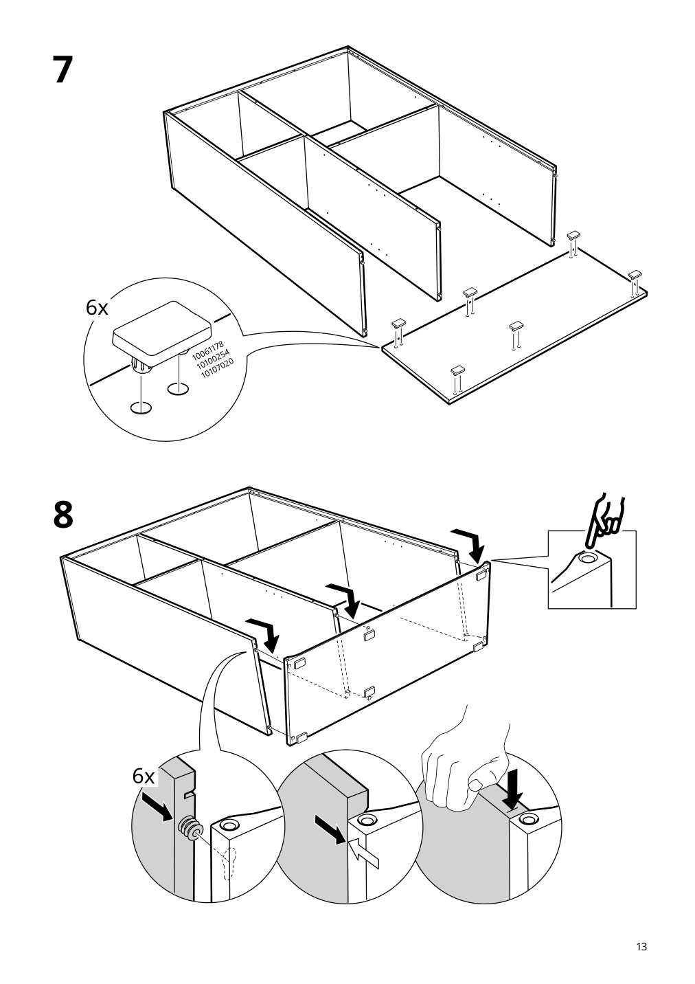 Assembly instructions for IKEA Vihals shelving unit with 6 shelves white | Page 13 - IKEA VIHALS storage combination 094.406.17