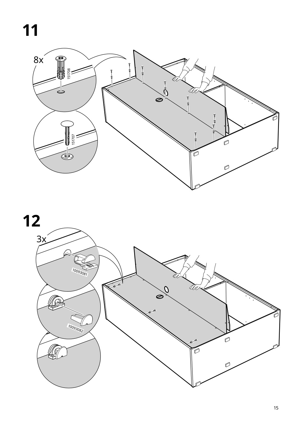 Assembly instructions for IKEA Vihals shelving unit with 6 shelves white | Page 15 - IKEA VIHALS storage combination 094.406.17