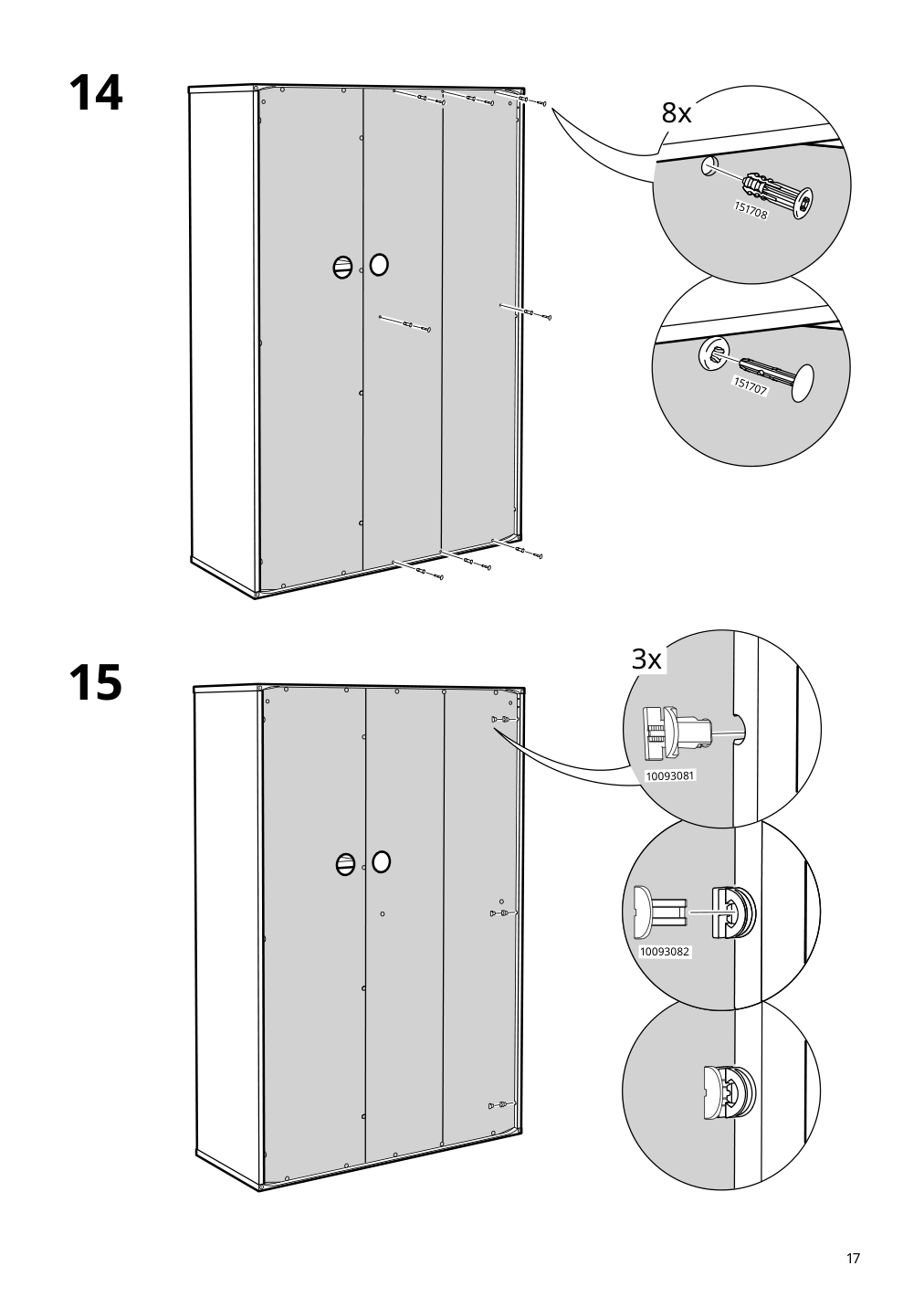 Assembly instructions for IKEA Vihals shelving unit with 6 shelves white | Page 17 - IKEA VIHALS storage combination 094.406.17