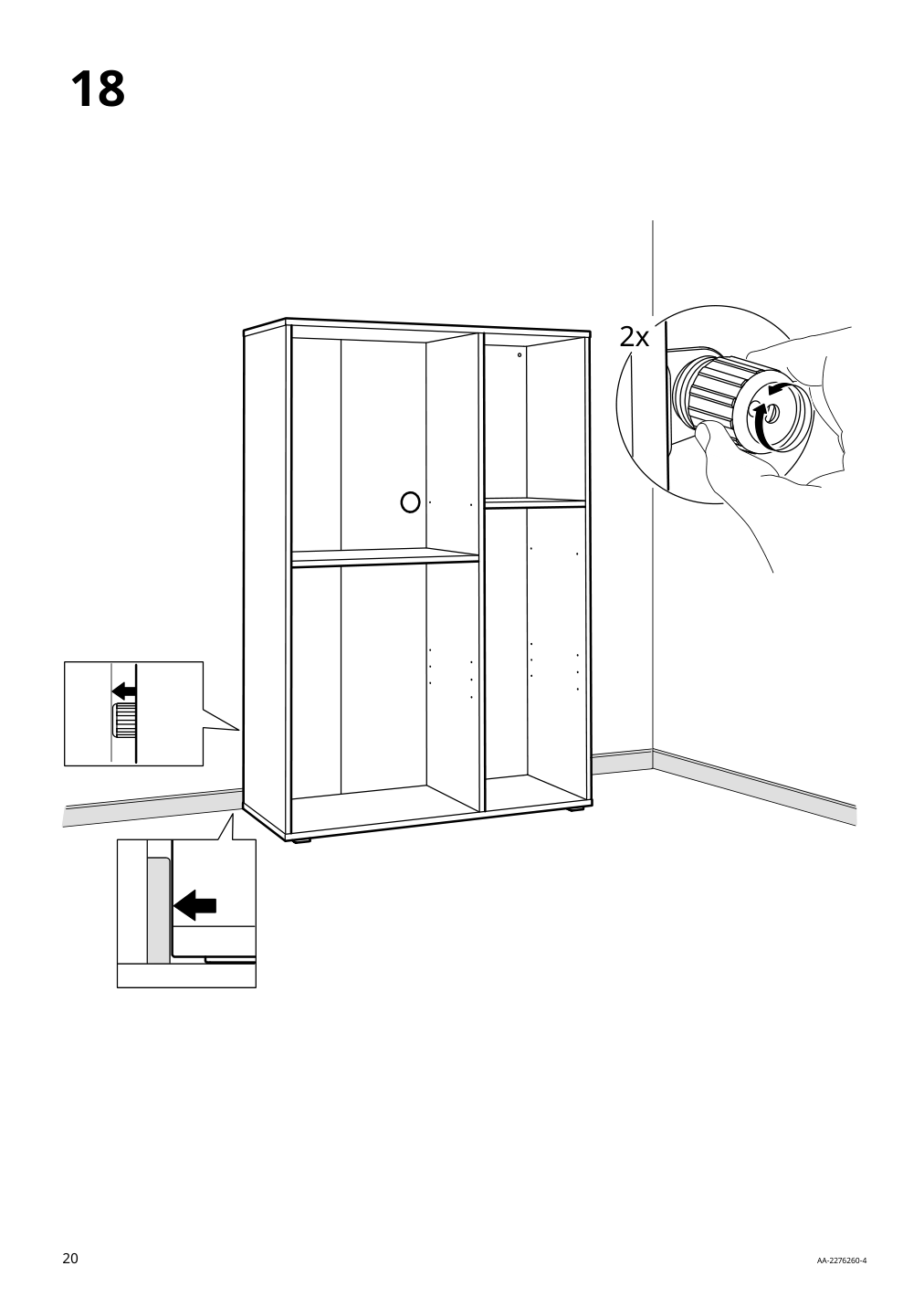 Assembly instructions for IKEA Vihals shelving unit with 6 shelves white | Page 20 - IKEA VIHALS storage combination 094.406.17