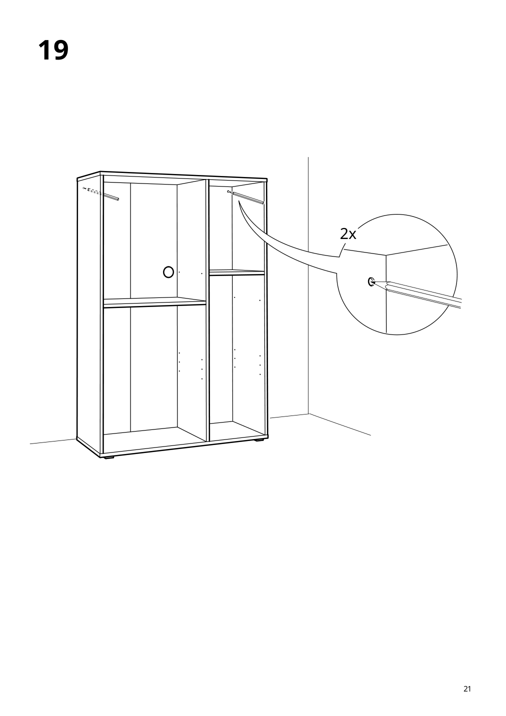 Assembly instructions for IKEA Vihals shelving unit with 6 shelves white | Page 21 - IKEA VIHALS storage combination 094.406.17