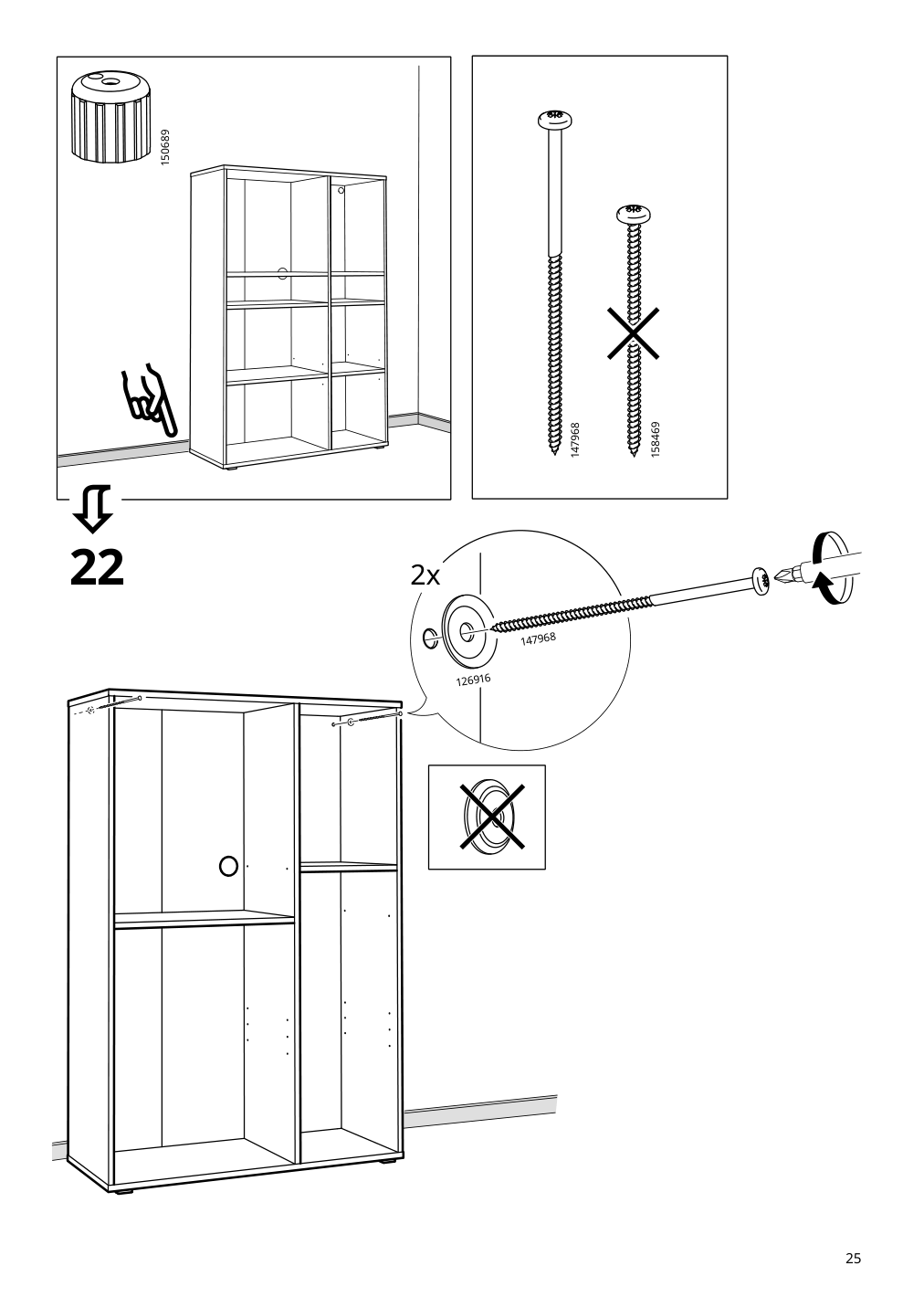 Assembly instructions for IKEA Vihals shelving unit with 6 shelves white | Page 25 - IKEA VIHALS storage combination 094.406.17