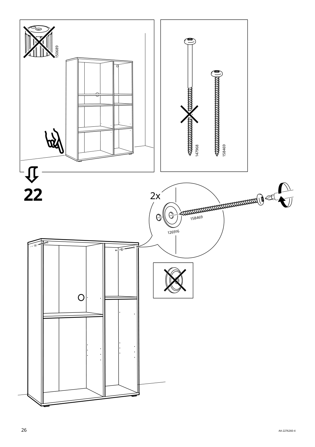 Assembly instructions for IKEA Vihals shelving unit with 6 shelves white | Page 26 - IKEA VIHALS storage combination 094.406.17