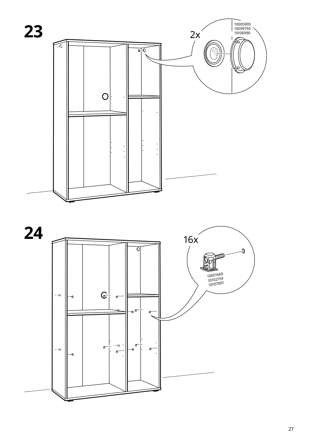 Assembly instructions for IKEA Vihals shelving unit with 6 shelves white | Page 27 - IKEA VIHALS storage combination 094.406.17