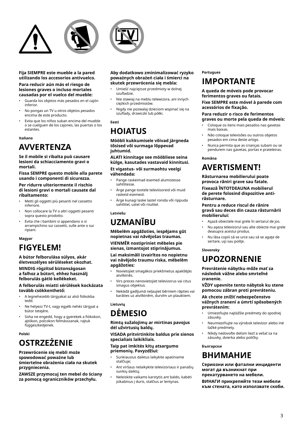 Assembly instructions for IKEA Vihals shelving unit with 6 shelves white | Page 3 - IKEA VIHALS storage combination 094.406.17