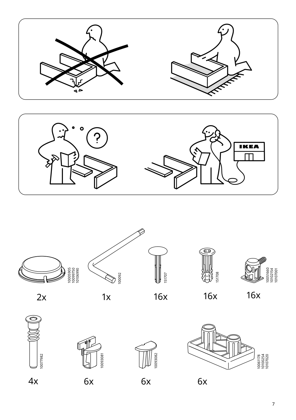 Assembly instructions for IKEA Vihals shelving unit with 6 shelves white | Page 7 - IKEA VIHALS storage combination 094.406.17