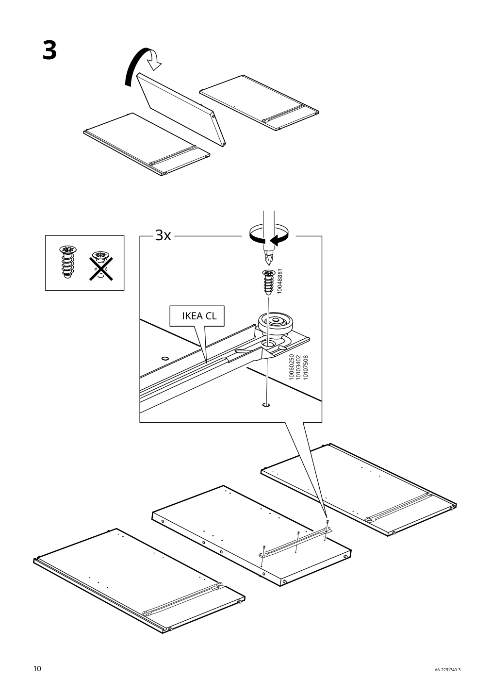 Assembly instructions for IKEA Vihals sideboard dark gray | Page 10 - IKEA VIHALS sideboard 605.429.24