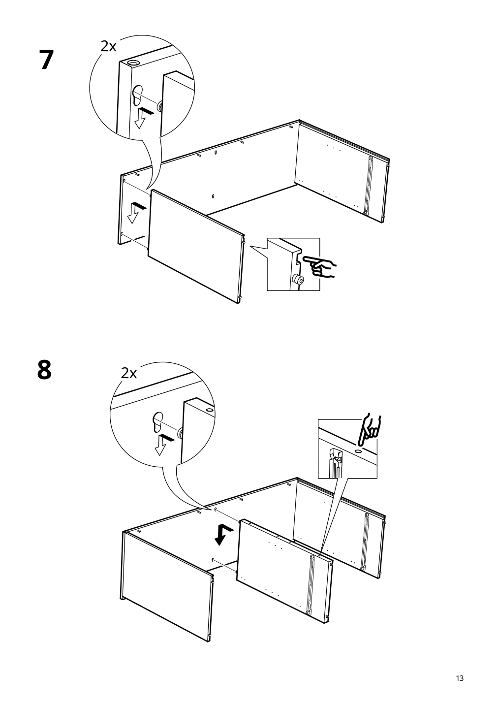 Assembly instructions for IKEA Vihals sideboard white | Page 13 - IKEA VIHALS sideboard 304.917.18