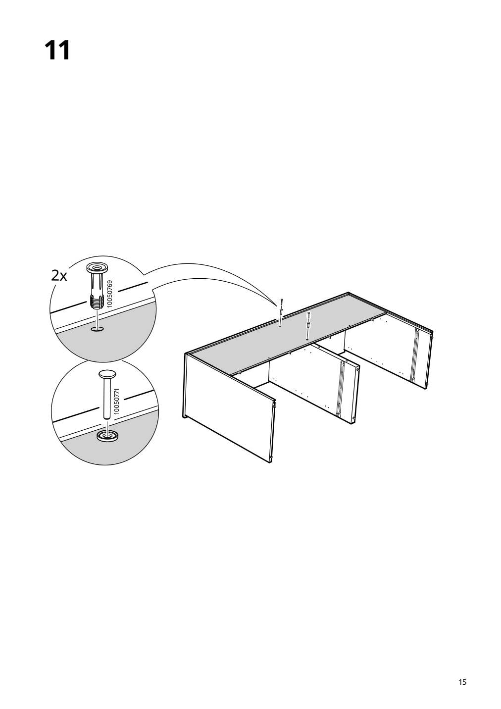 Assembly instructions for IKEA Vihals sideboard dark gray | Page 15 - IKEA VIHALS sideboard 605.429.24