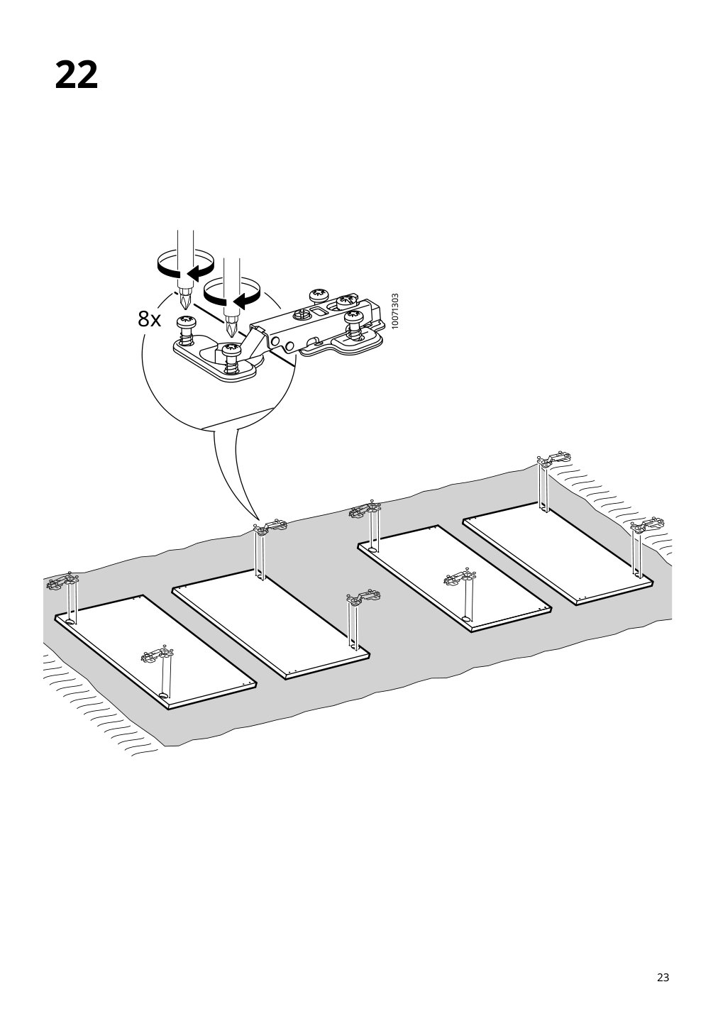 Assembly instructions for IKEA Vihals sideboard white | Page 23 - IKEA VIHALS storage combination w/glass doors 295.212.07