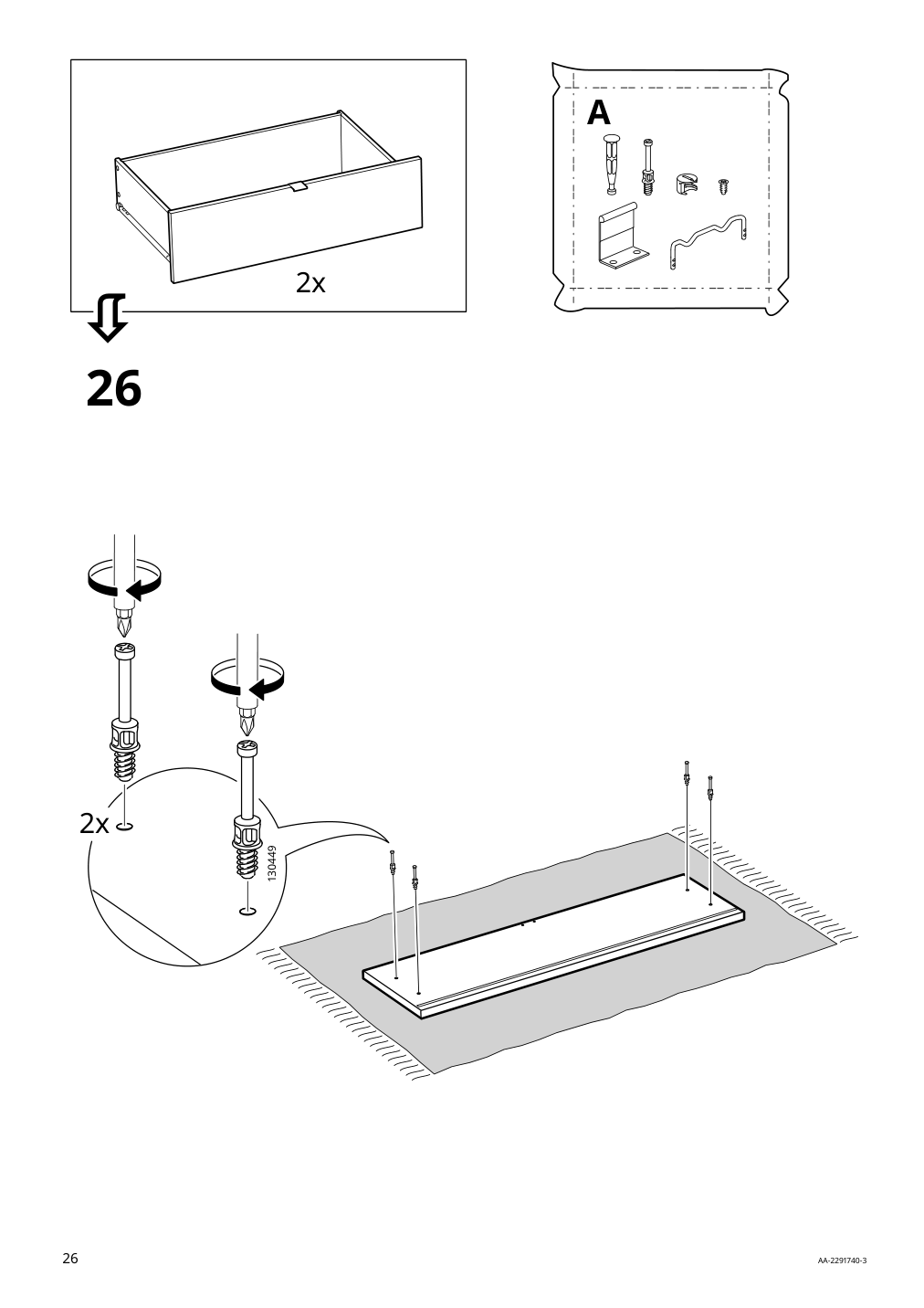 Assembly instructions for IKEA Vihals sideboard white | Page 26 - IKEA VIHALS storage combination 094.406.17