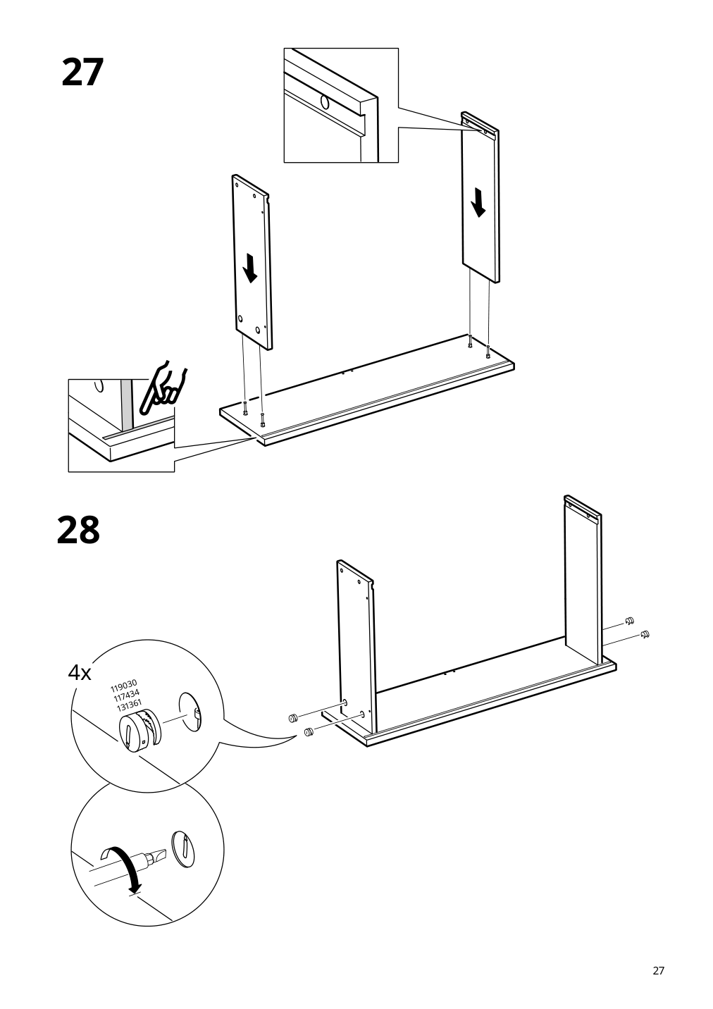 Assembly instructions for IKEA Vihals sideboard white | Page 27 - IKEA VIHALS sideboard 304.917.18