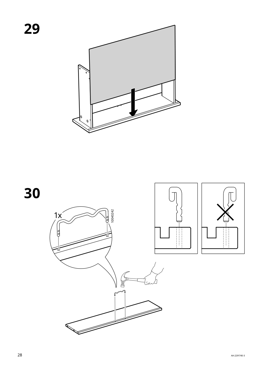 Assembly instructions for IKEA Vihals sideboard white | Page 28 - IKEA VIHALS storage combination 094.406.17