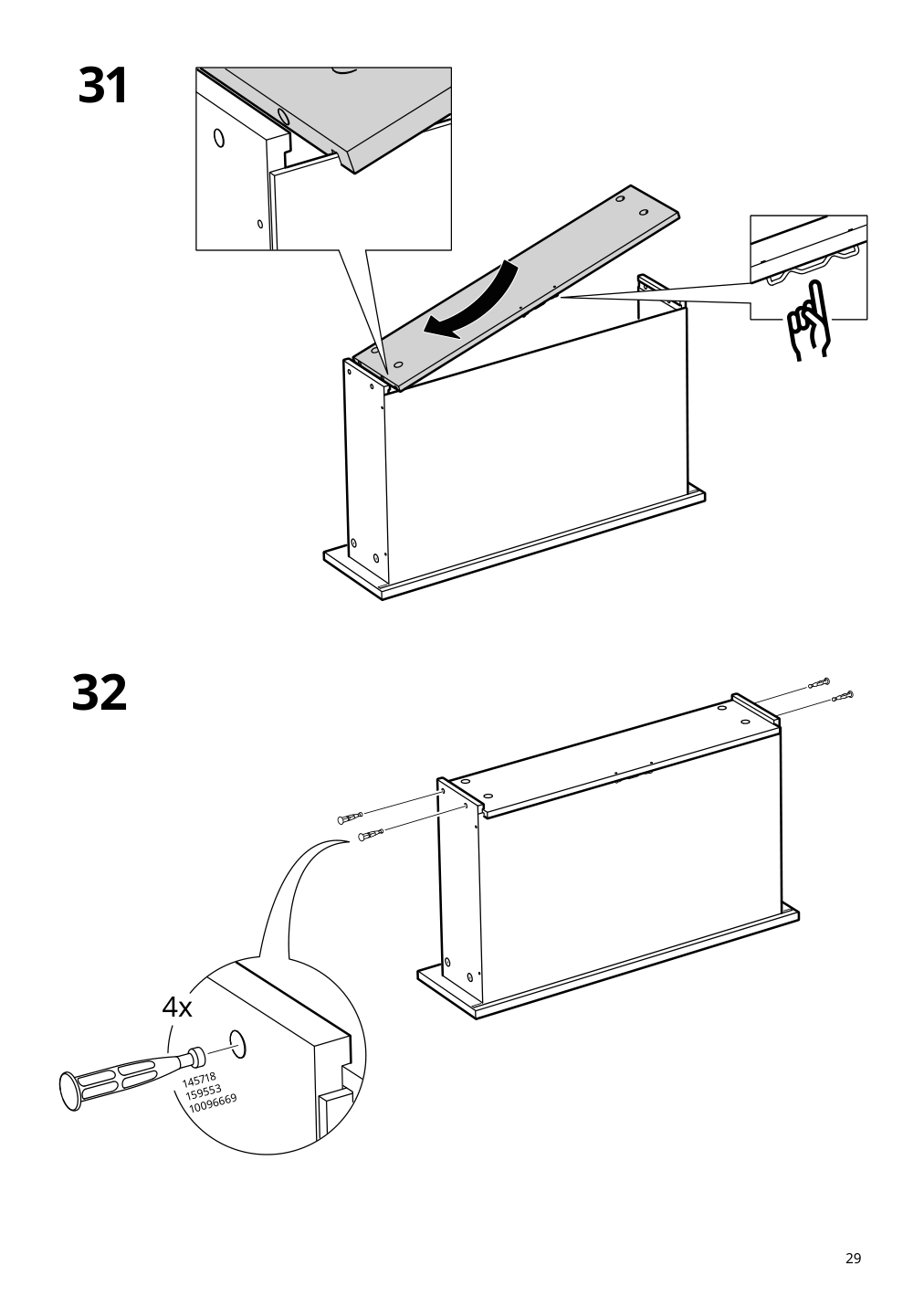 Assembly instructions for IKEA Vihals sideboard dark gray | Page 29 - IKEA VIHALS sideboard 605.429.24