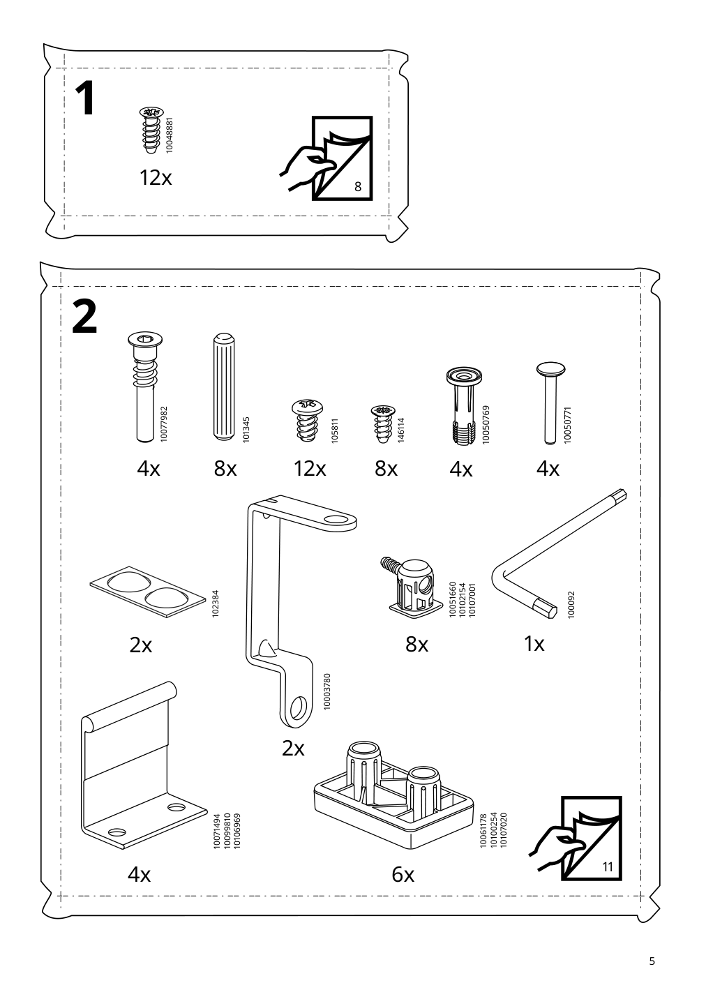 Assembly instructions for IKEA Vihals sideboard white | Page 5 - IKEA VIHALS sideboard 304.917.18