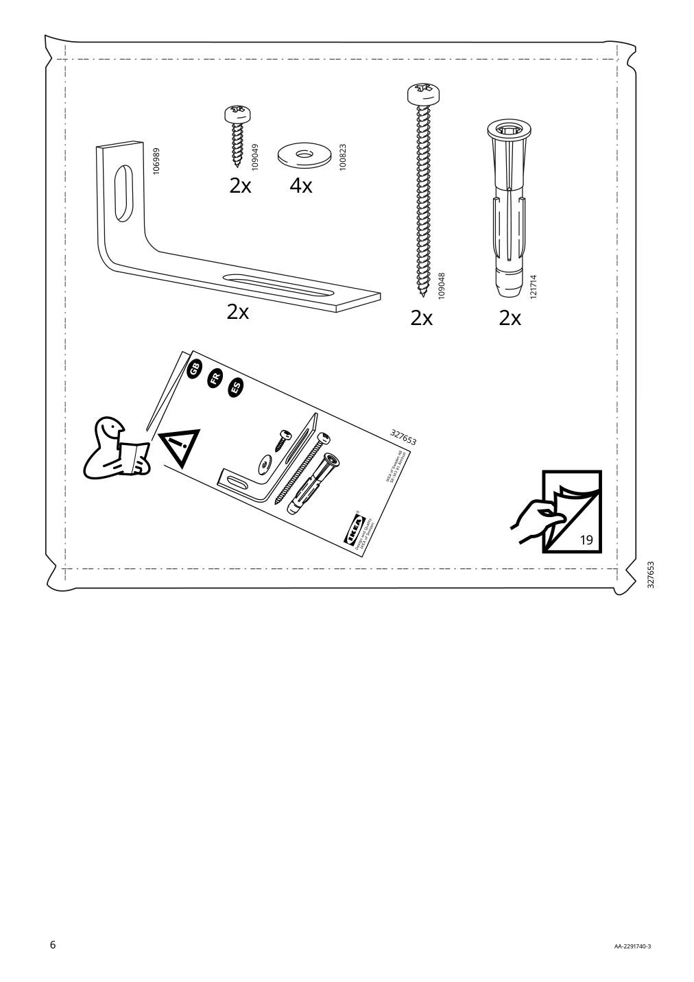 Assembly instructions for IKEA Vihals sideboard white | Page 6 - IKEA VIHALS storage combination w/glass doors 295.212.07