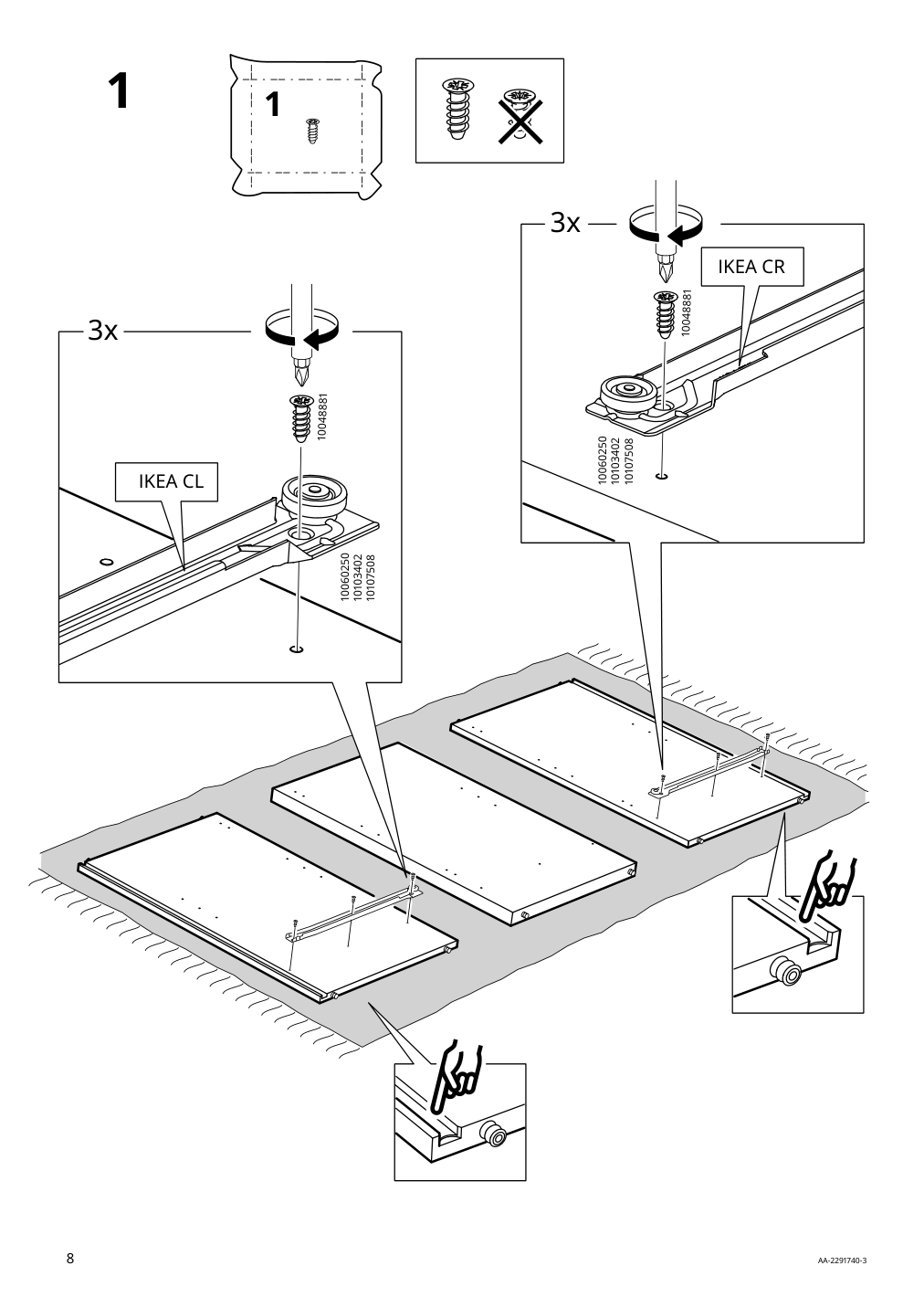 Assembly instructions for IKEA Vihals sideboard white | Page 8 - IKEA VIHALS sideboard 304.917.18