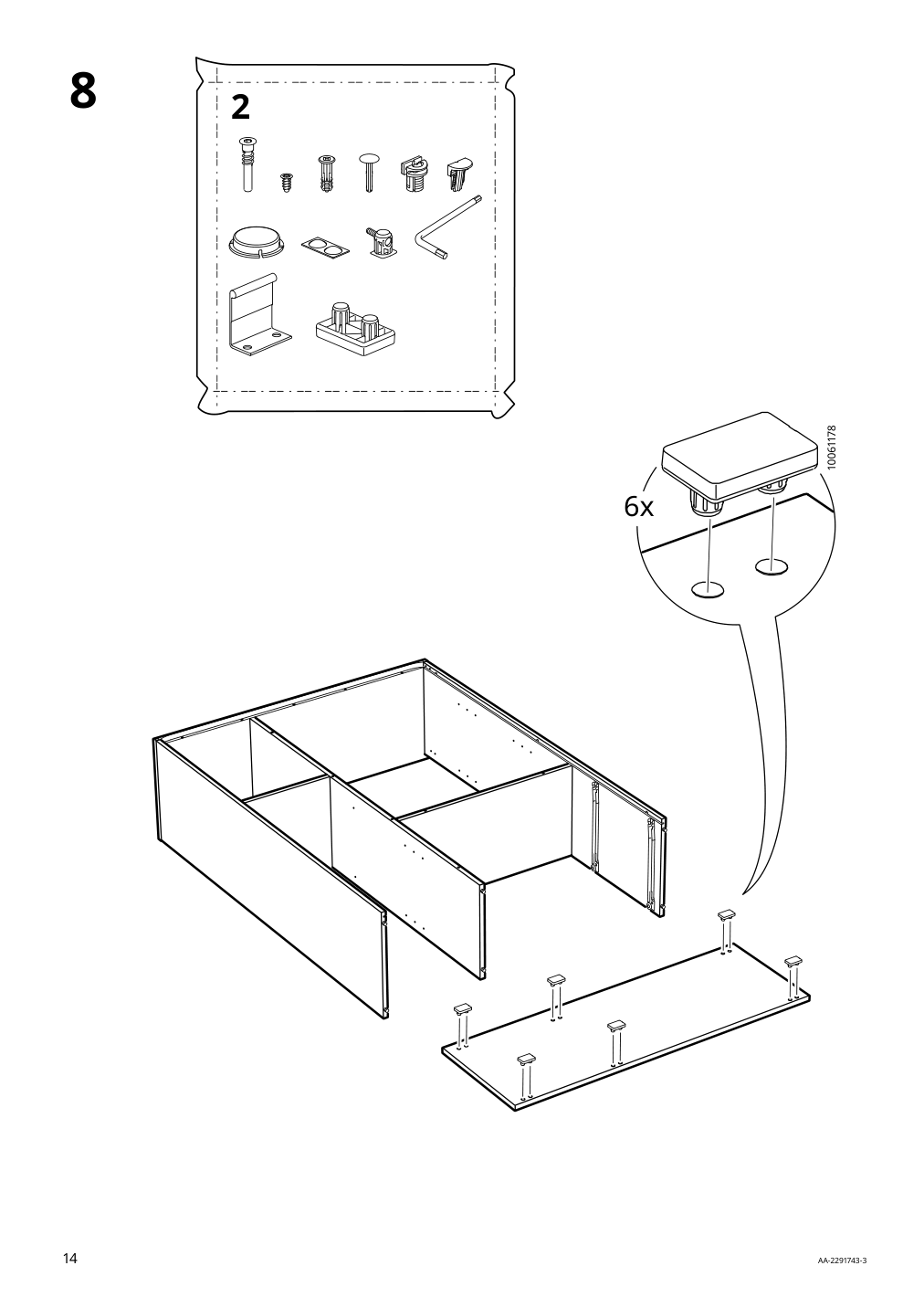 Assembly instructions for IKEA Vihals storage unit white | Page 14 - IKEA VIHALS storage combination 794.406.14