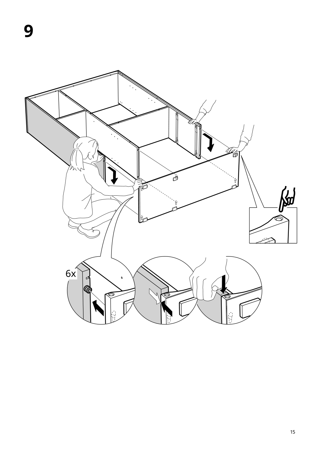 Assembly instructions for IKEA Vihals storage unit white | Page 15 - IKEA VIHALS storage combination 794.406.14