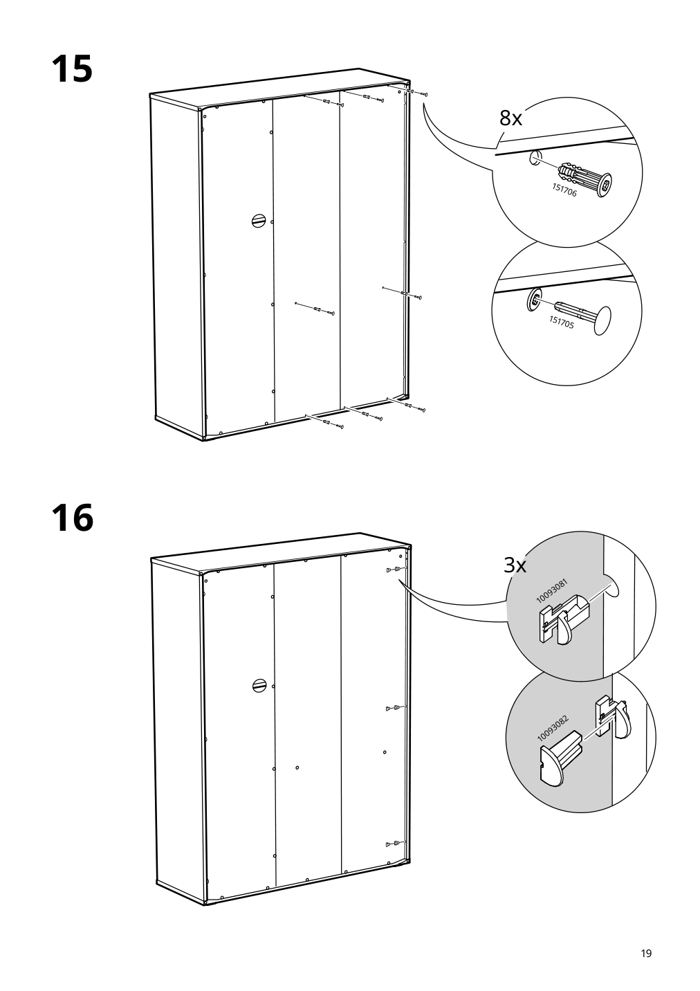 Assembly instructions for IKEA Vihals storage unit white | Page 19 - IKEA VIHALS storage combination 794.406.14