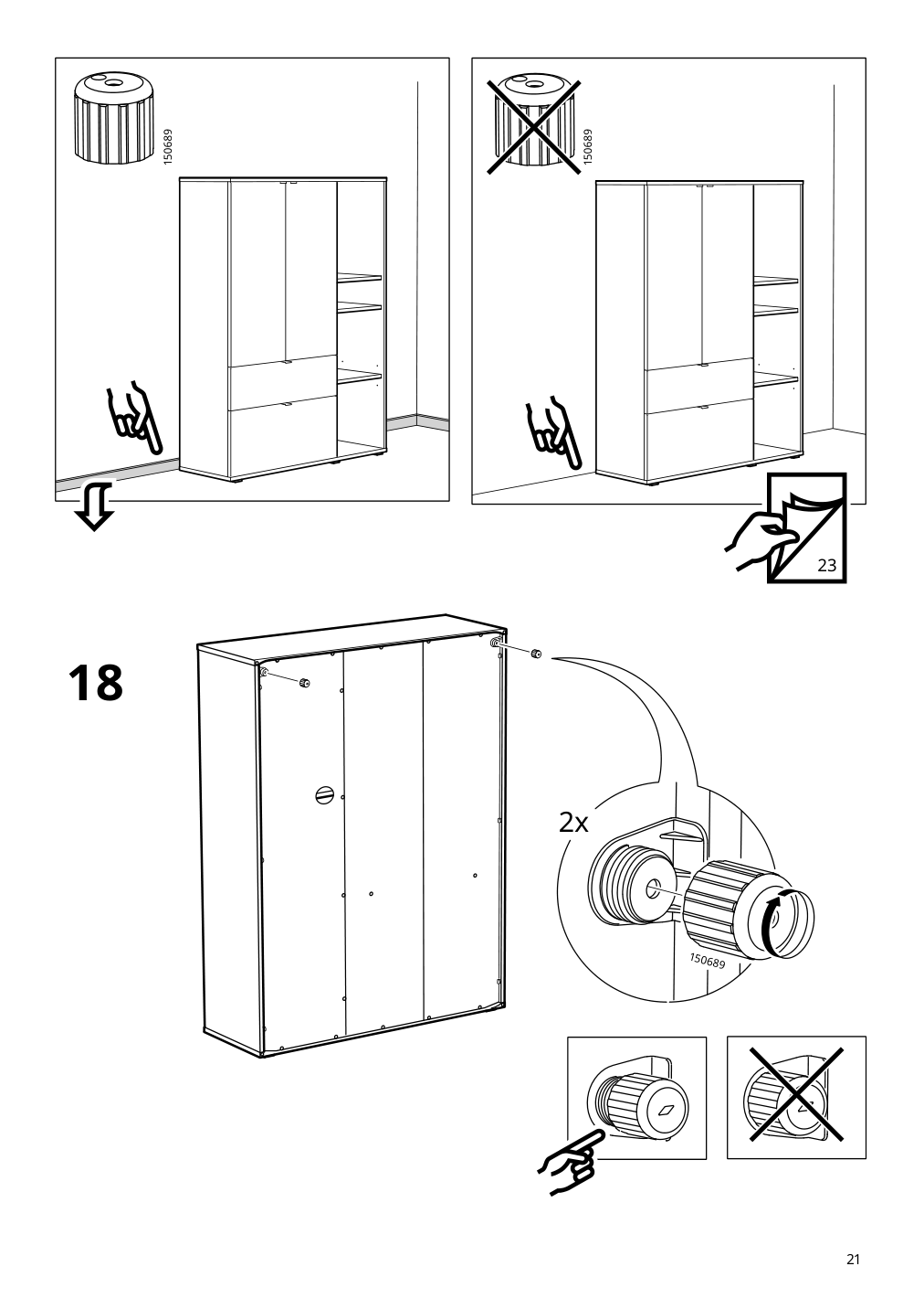 Assembly instructions for IKEA Vihals storage unit white | Page 21 - IKEA VIHALS storage combination 794.406.14