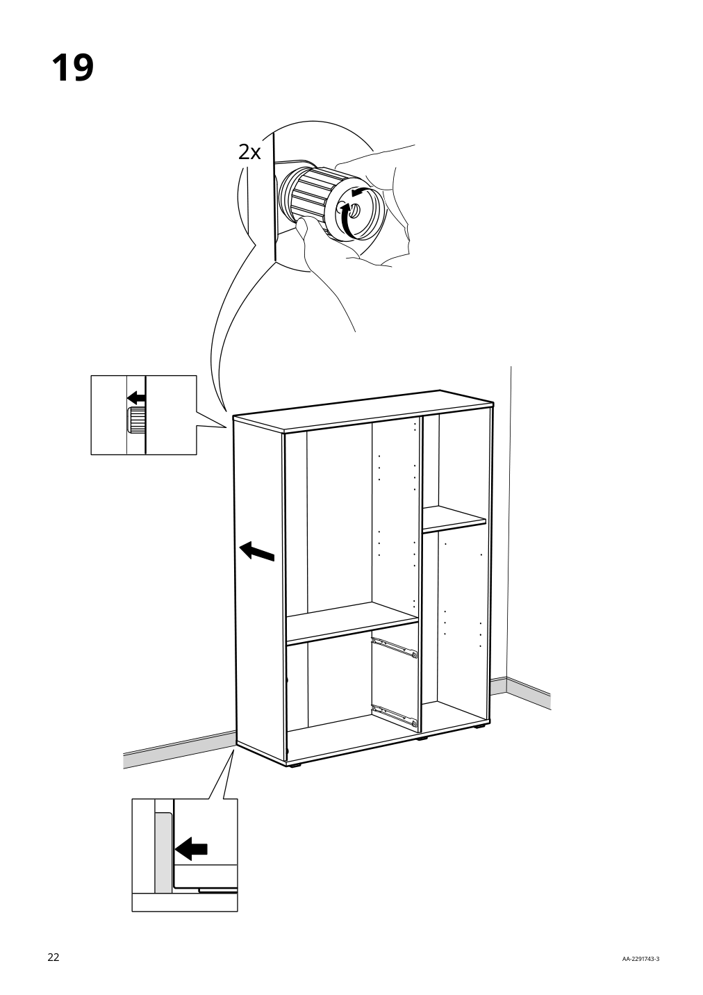 Assembly instructions for IKEA Vihals storage unit white | Page 22 - IKEA VIHALS storage combination 794.406.14