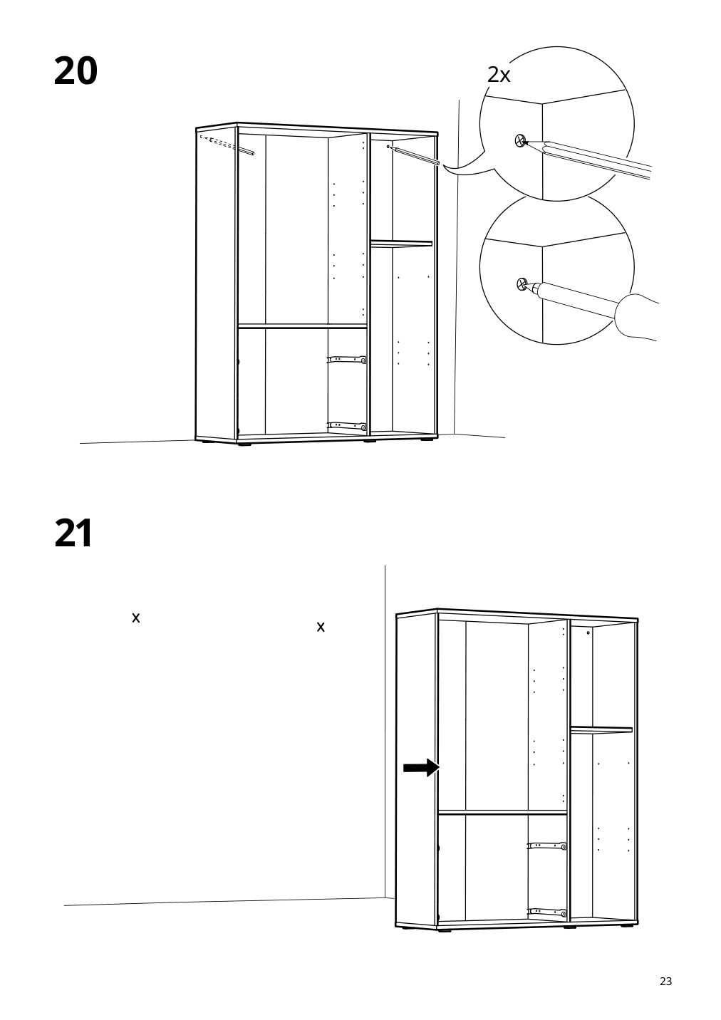 Assembly instructions for IKEA Vihals storage unit white | Page 23 - IKEA VIHALS storage combination 794.406.14