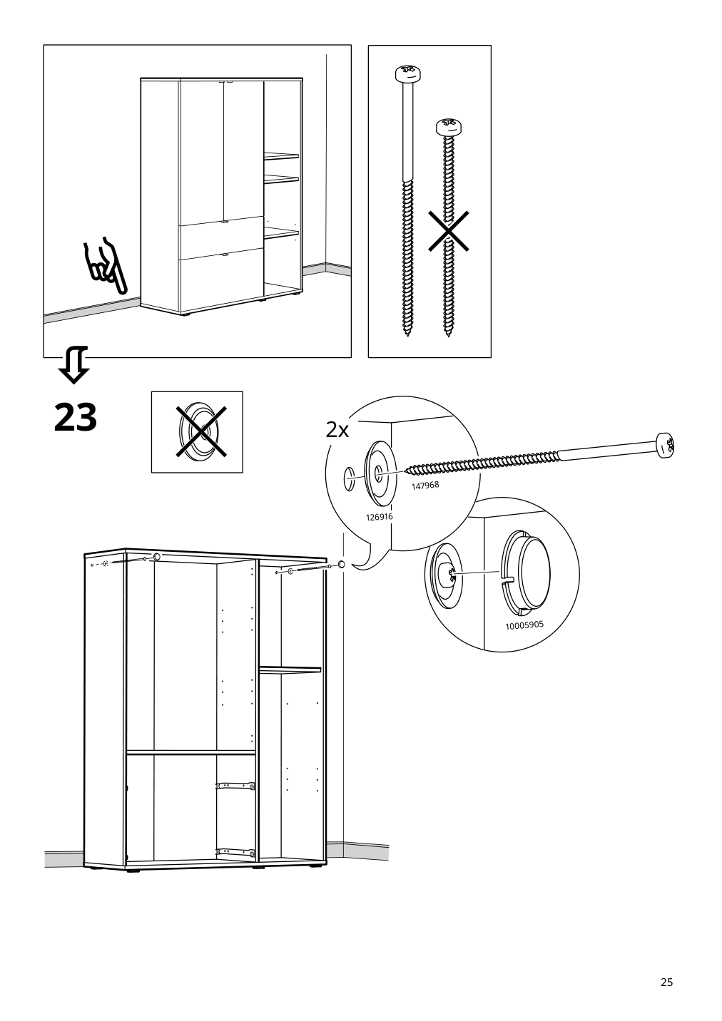 Assembly instructions for IKEA Vihals storage unit white | Page 25 - IKEA VIHALS storage combination 794.406.14