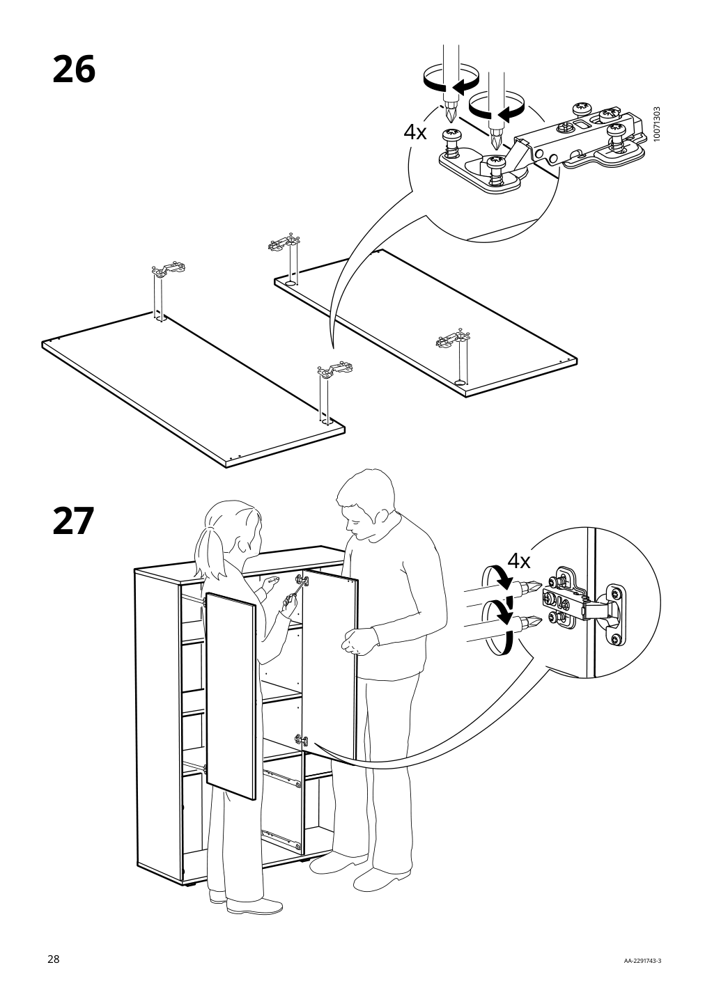 Assembly instructions for IKEA Vihals storage unit white | Page 28 - IKEA VIHALS storage combination 794.406.14