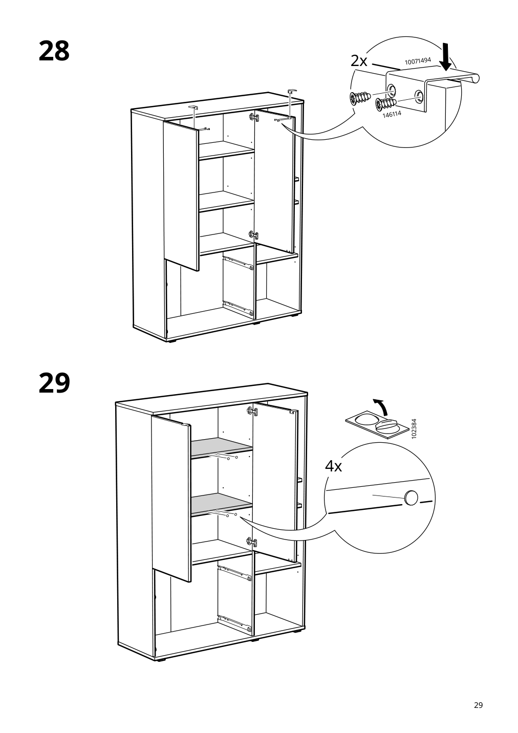 Assembly instructions for IKEA Vihals storage unit white | Page 29 - IKEA VIHALS storage combination 794.406.14