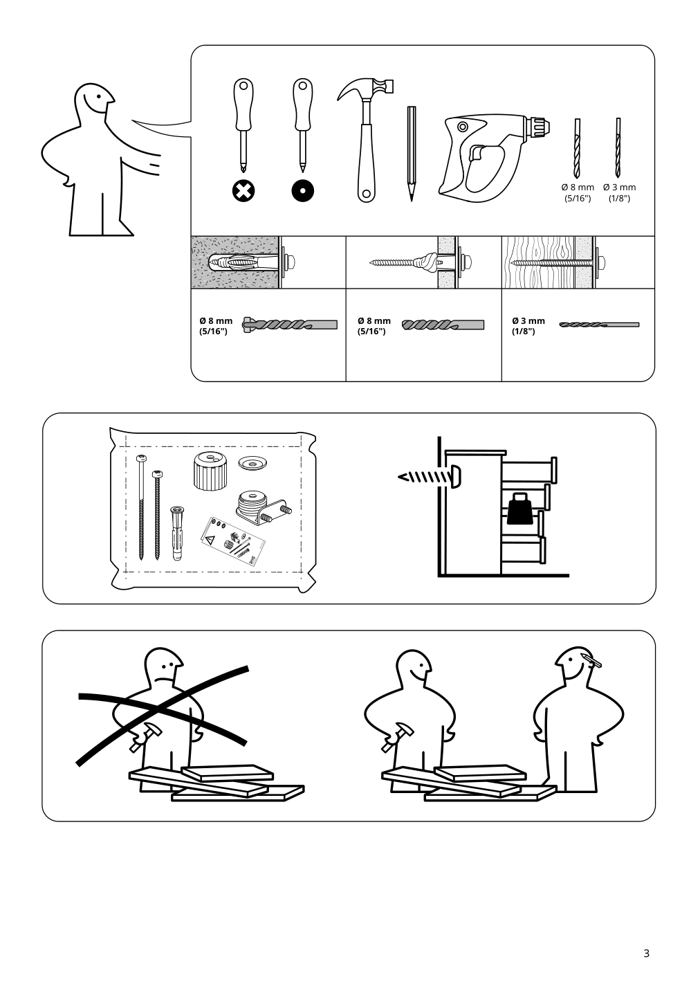 Assembly instructions for IKEA Vihals storage unit white | Page 3 - IKEA VIHALS storage combination 794.406.14