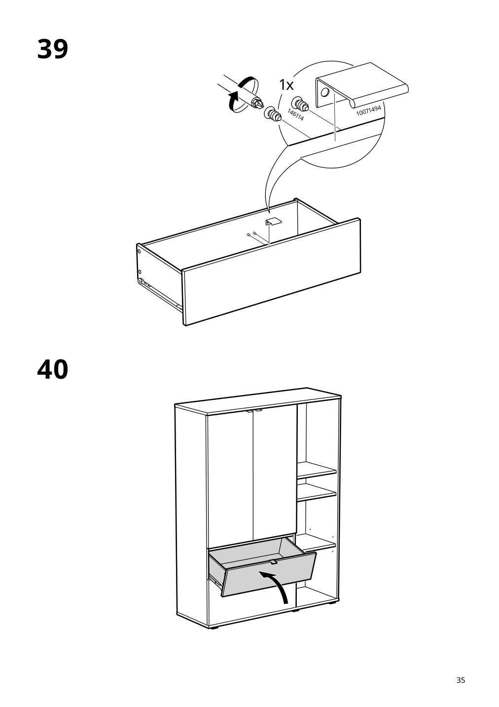 Assembly instructions for IKEA Vihals storage unit white | Page 35 - IKEA VIHALS storage combination 794.406.14