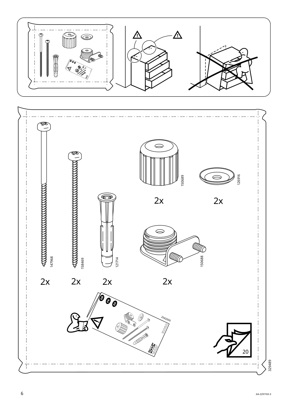 Assembly instructions for IKEA Vihals storage unit white | Page 6 - IKEA VIHALS storage combination 794.406.14