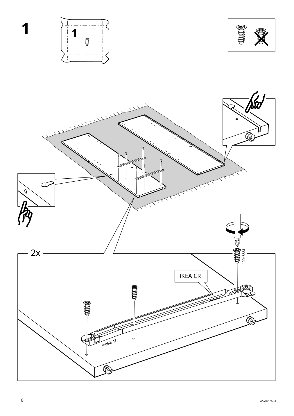 Assembly instructions for IKEA Vihals storage unit white | Page 8 - IKEA VIHALS storage combination 794.406.14