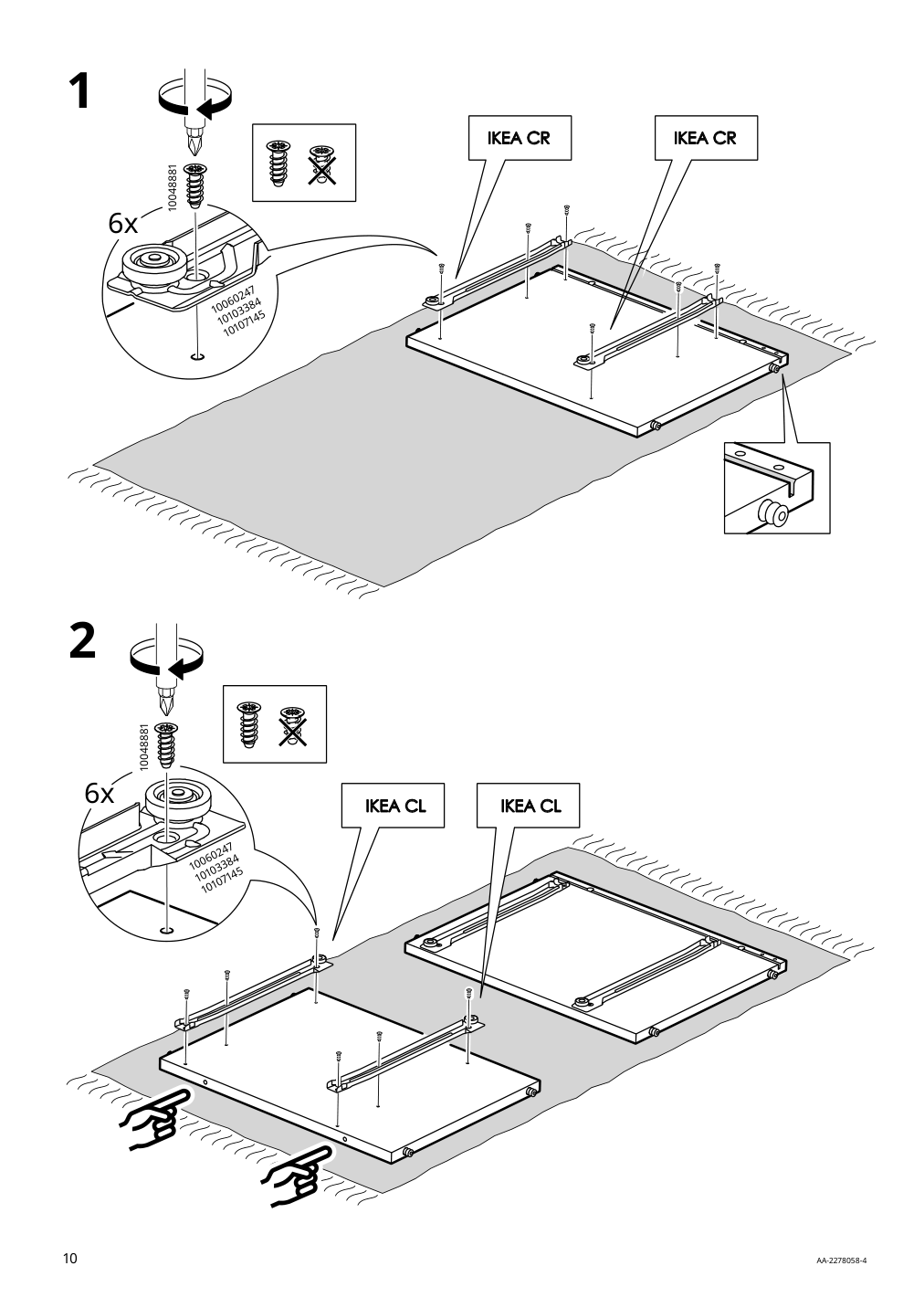 Assembly instructions for IKEA Vihals tv unit white | Page 10 - IKEA VIHALS TV/storage combination 594.406.10