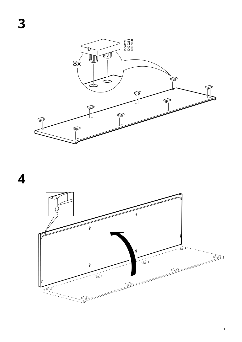 Assembly instructions for IKEA Vihals tv unit white | Page 11 - IKEA VIHALS TV/storage combination 594.406.10