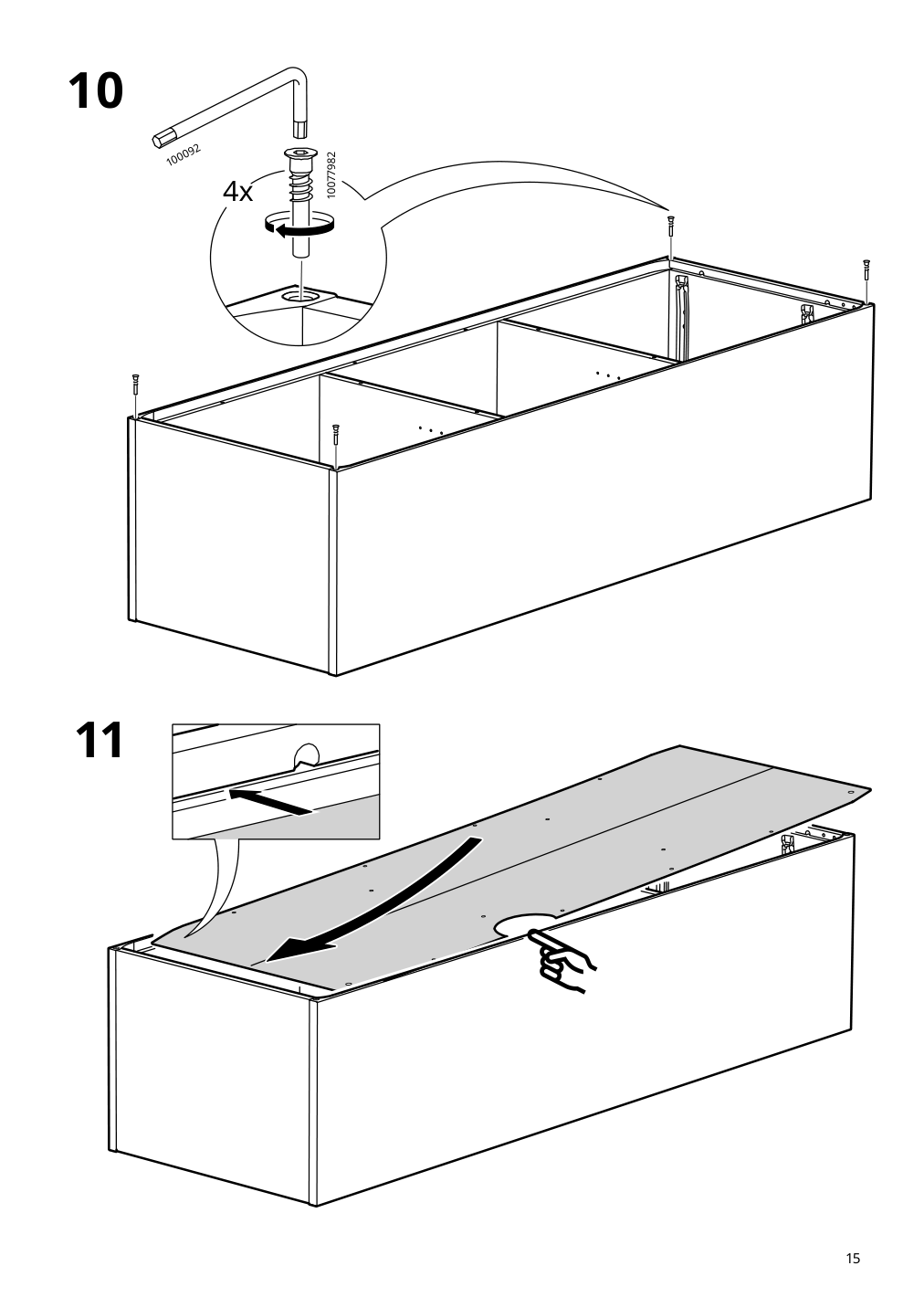 Assembly instructions for IKEA Vihals tv unit white | Page 15 - IKEA VIHALS TV/storage combination 594.406.10