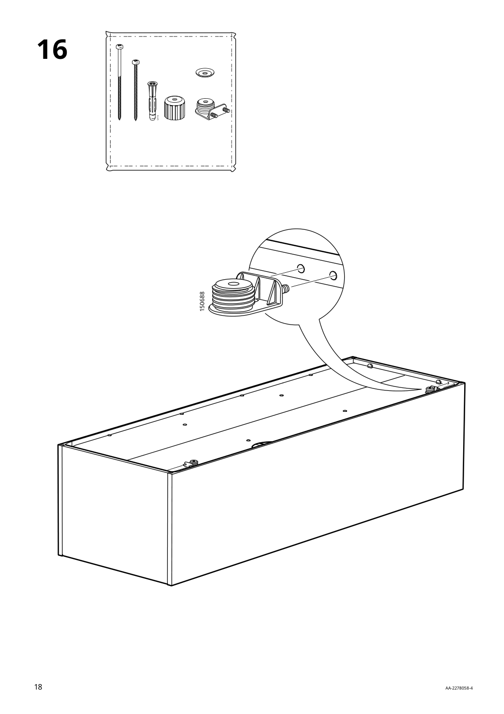 Assembly instructions for IKEA Vihals tv unit white | Page 18 - IKEA VIHALS TV/storage combination 594.406.10