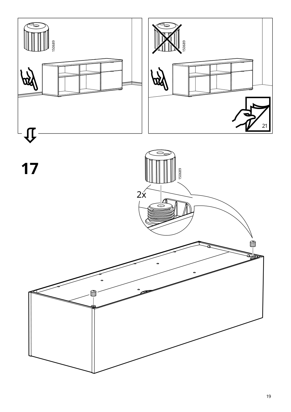 Assembly instructions for IKEA Vihals tv unit white | Page 19 - IKEA VIHALS TV/storage combination 594.406.10