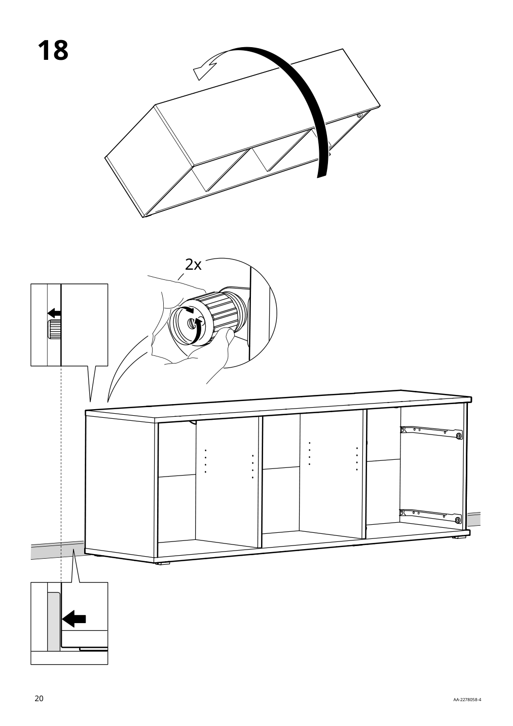 Assembly instructions for IKEA Vihals tv unit white | Page 20 - IKEA VIHALS TV/storage combination 594.406.10