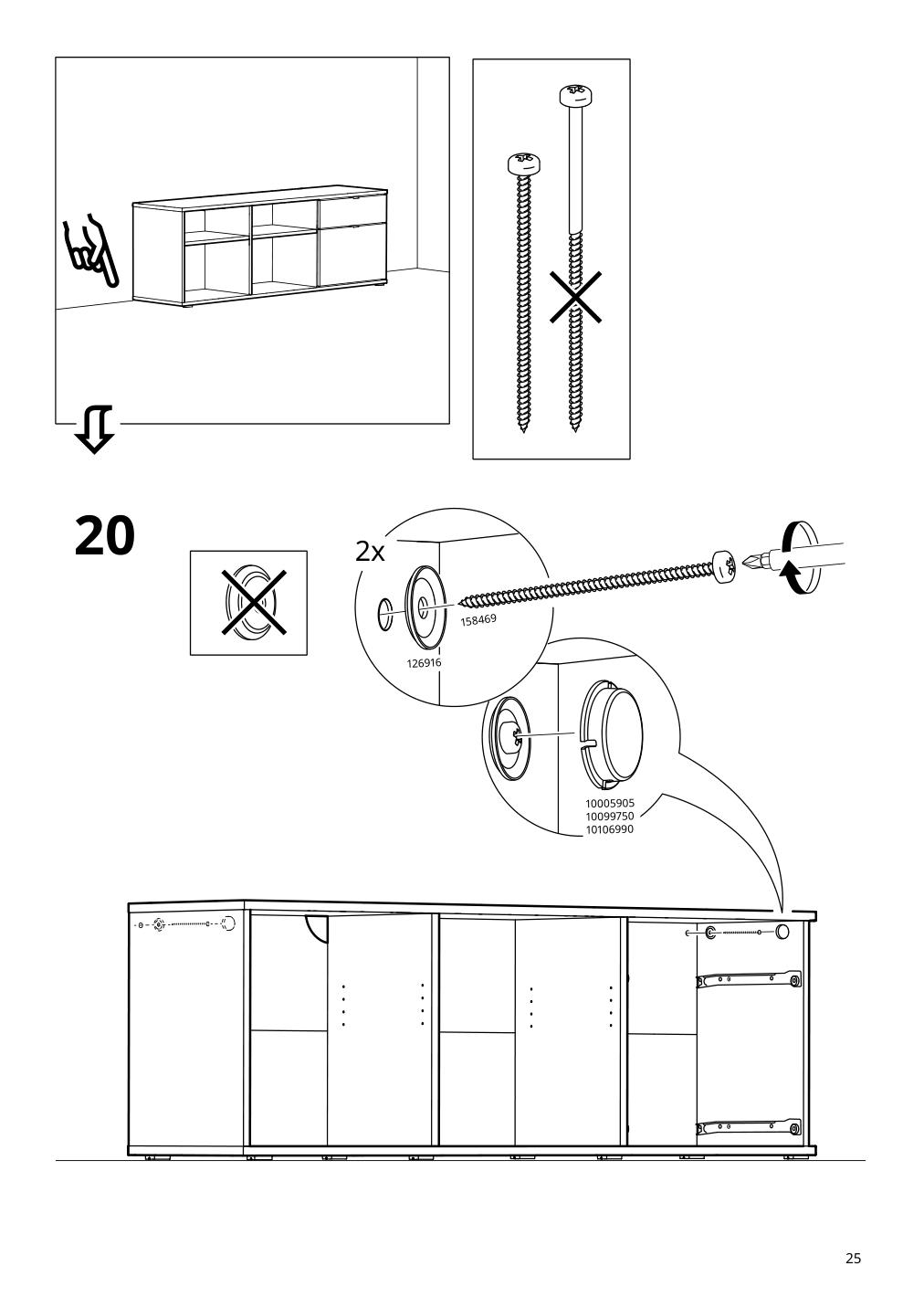 Assembly instructions for IKEA Vihals tv unit white | Page 25 - IKEA VIHALS TV/storage combination 594.406.10