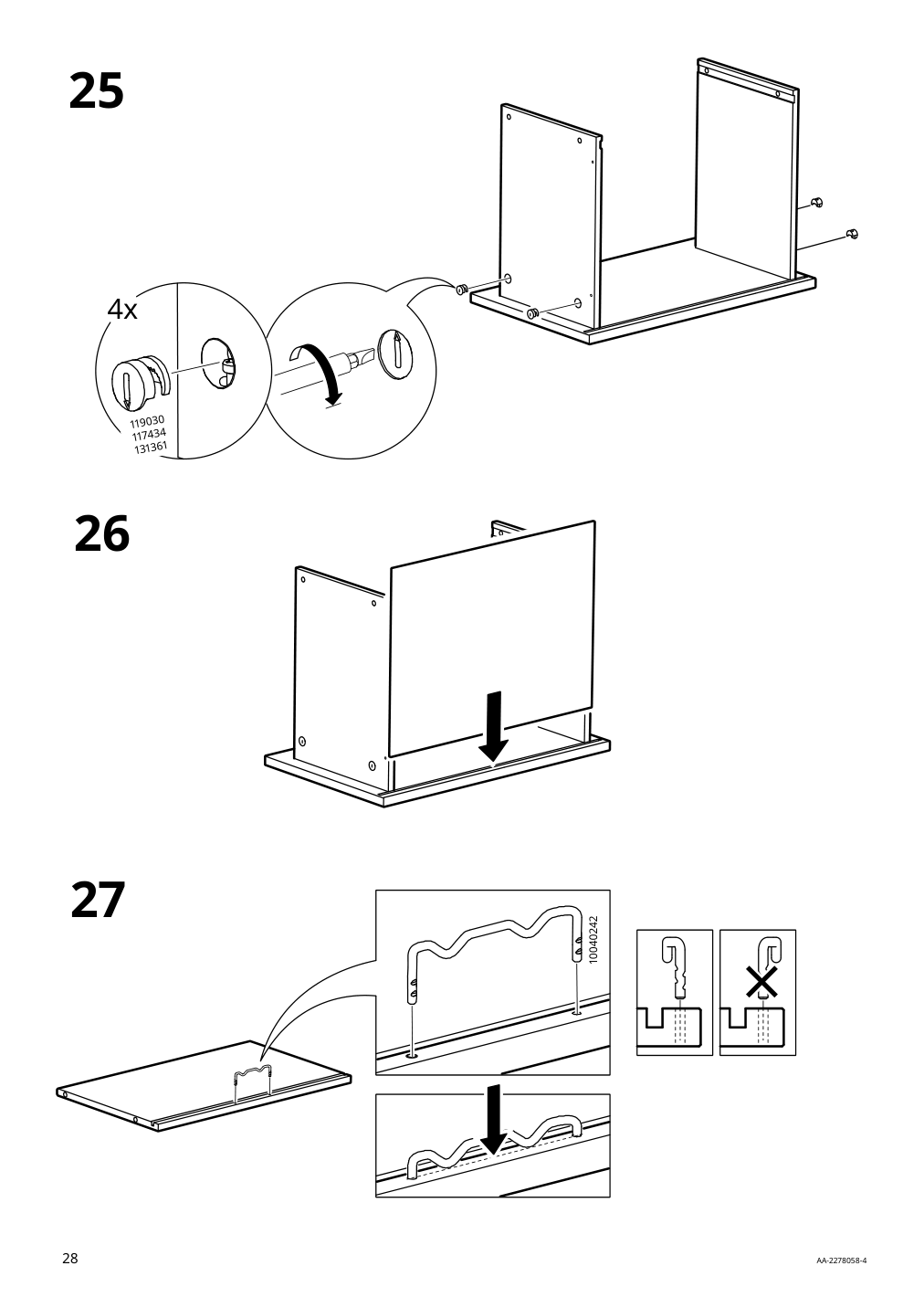 Assembly instructions for IKEA Vihals tv unit white | Page 28 - IKEA VIHALS TV/storage combination 594.406.10